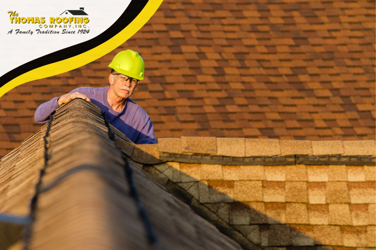 Roof inspection by Littlestown roofing contractor.