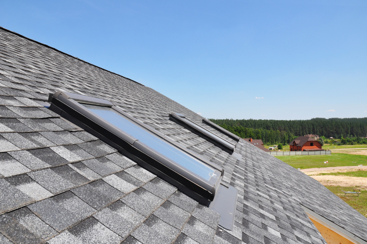 Skylight installation on a roof