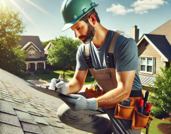 Towson roofer performing a roof inspection